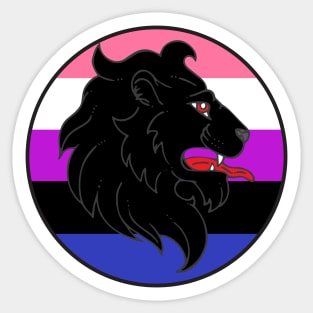 An Tir Pride - Genderfluid- Populace Badge Style 1 Sticker